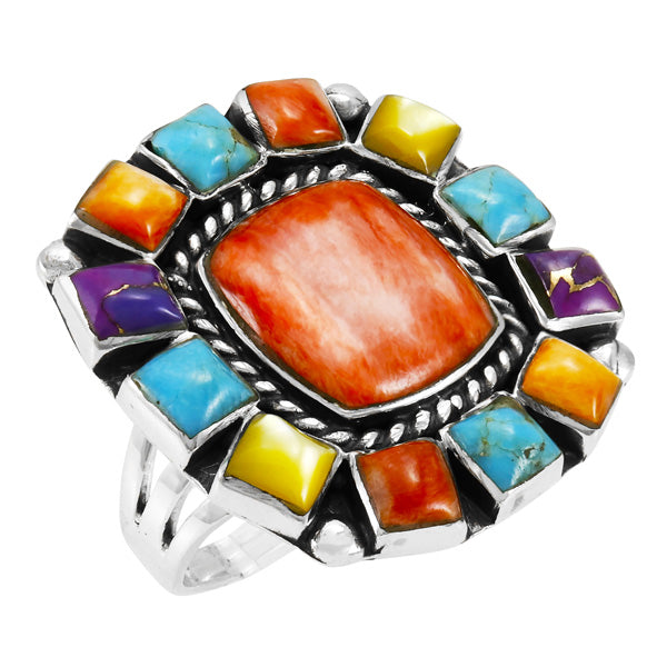 Multicolor Ring Sterling Silver R2458-C71