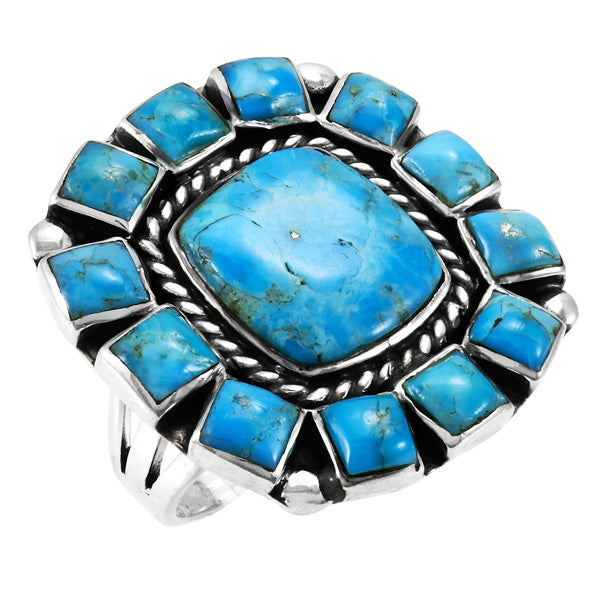 Turquoise Ring Sterling Silver R2458-C75