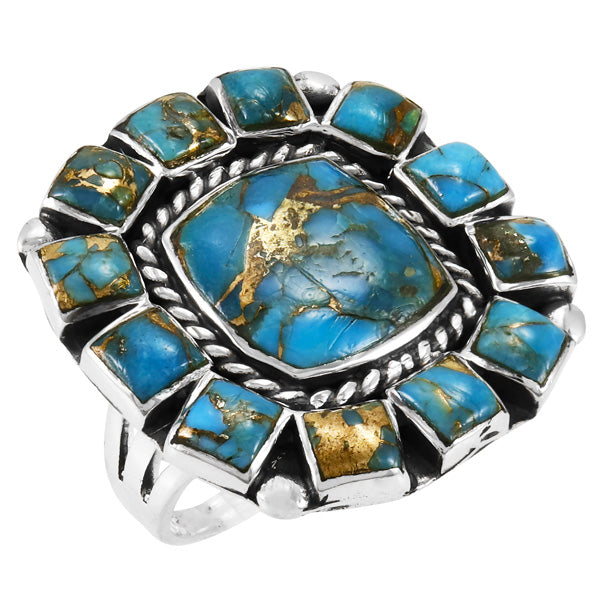 Matrix Turquoise Ring Sterling Silver R2458-C84