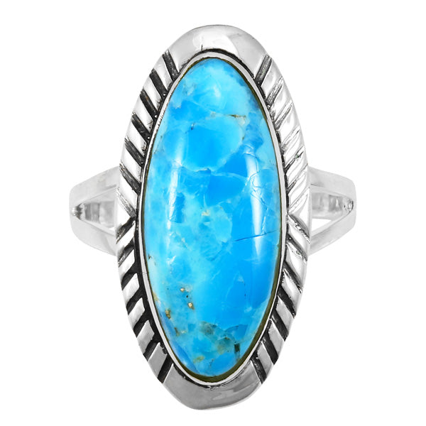 Turquoise Ring Sterling Silver R2459-SM-C75