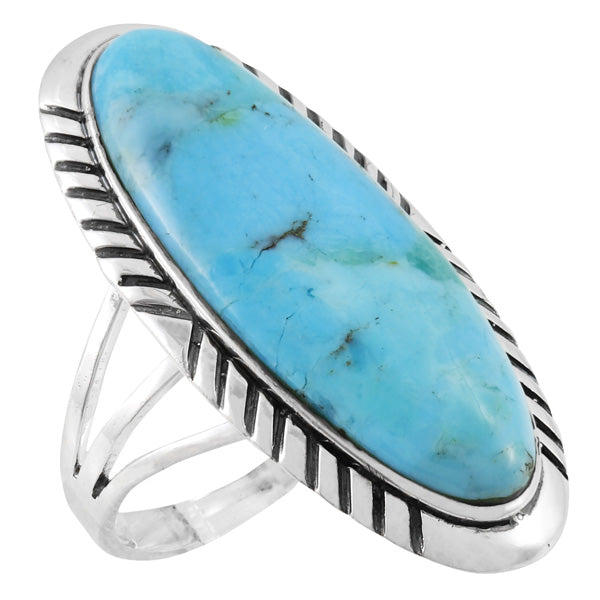 Turquoise Ring Sterling Silver R2459-LG-C75