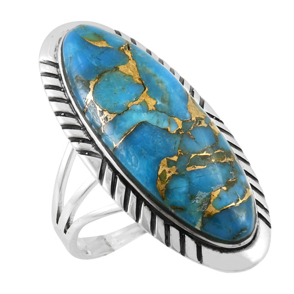 Matrix Turquoise Ring Sterling Silver R2459-LG-C84