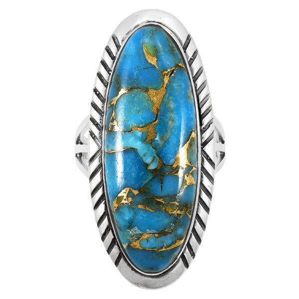Matrix Turquoise Ring Sterling Silver R2459-LG-C84