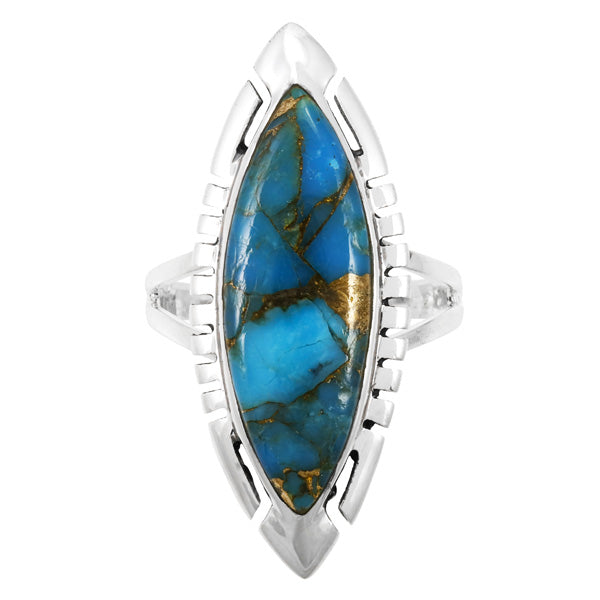 Matrix Turquoise Ring Sterling Silver R2461-C84