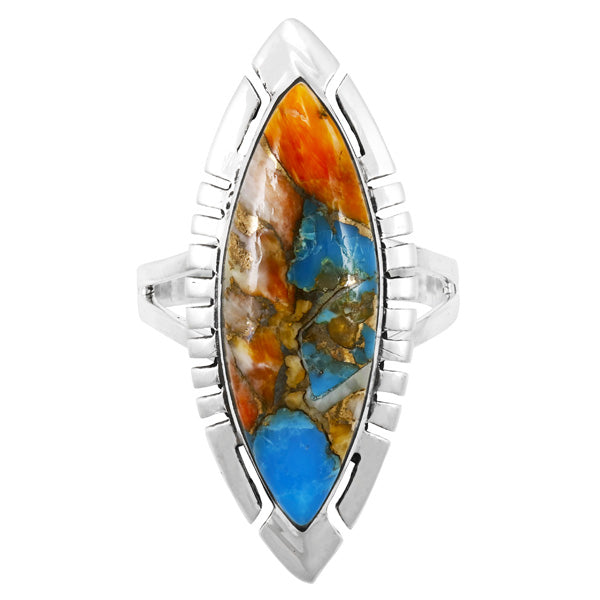 Spiny Turquoise Ring Sterling Silver R2461-C89