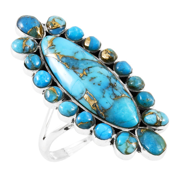 Matrix Turquoise Ring Sterling Silver R2462-C84
