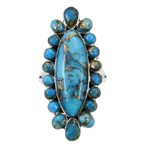 Matrix Turquoise Ring Sterling Silver R2462-C84