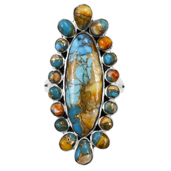 Spiny Turquoise Ring Sterling Silver R2462-C89