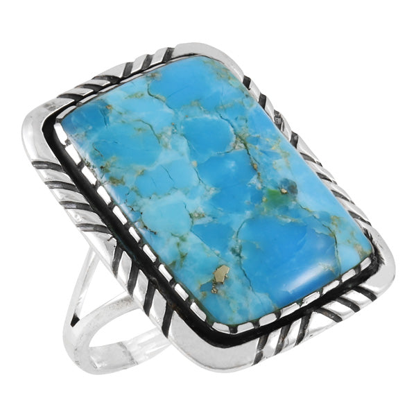 Turquoise Ring Sterling Silver R2463-C75