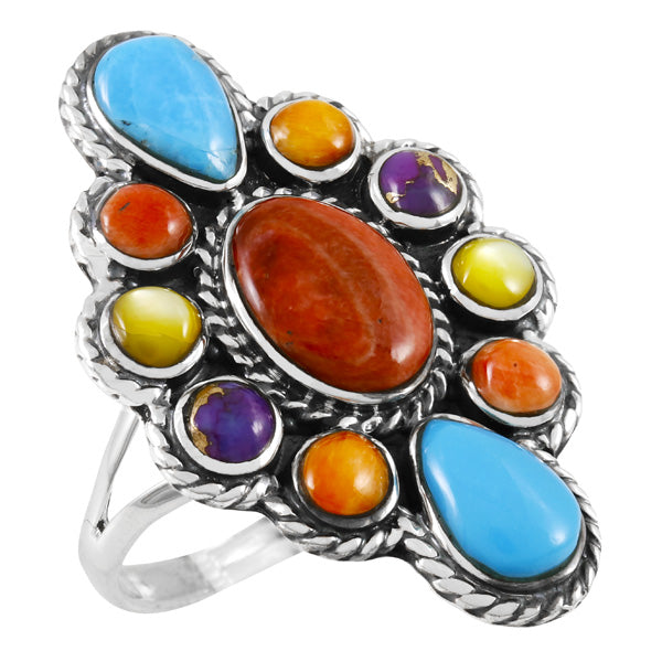 Multicolor Ring Sterling Silver R2464-C71