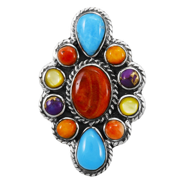 Multicolor Ring Sterling Silver R2464-C71