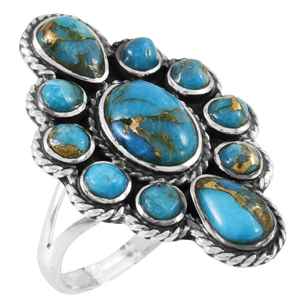 Matrix Turquoise Ring Sterling Silver R2464-C84