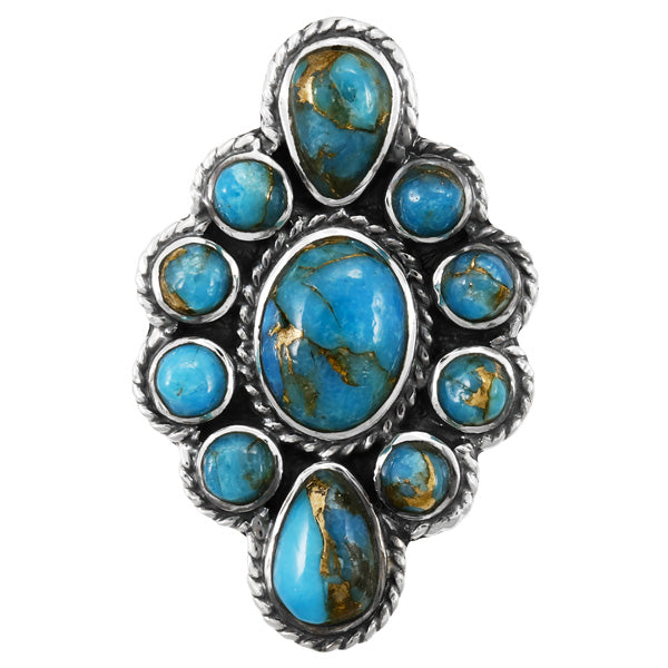 Matrix Turquoise Ring Sterling Silver R2464-C84