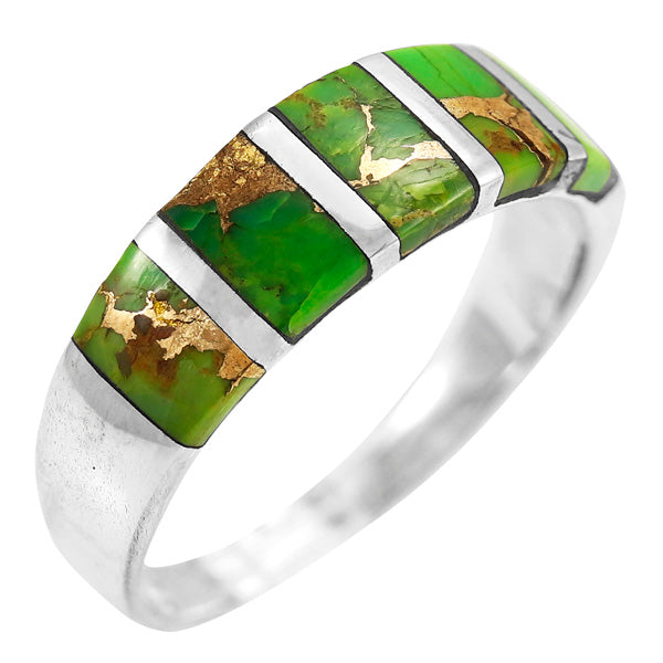 Green Turquoise Ring Sterling Silver R2465-C76