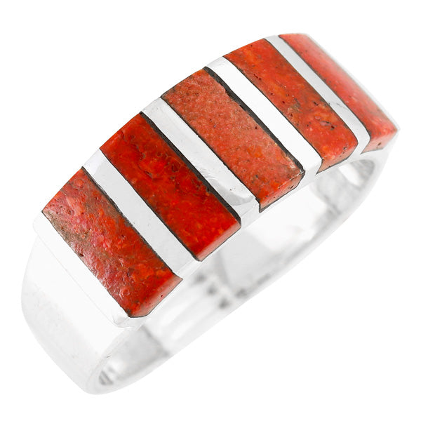 Coral Ring Sterling Silver R2465-C74