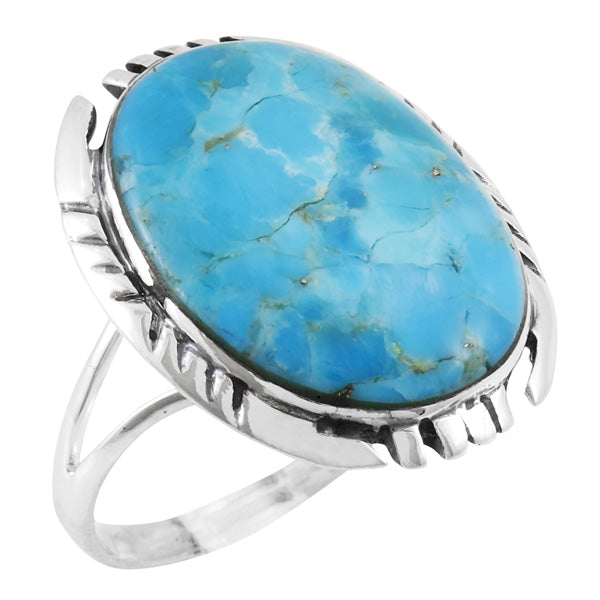 Turquoise Ring Sterling Silver R2466-C75
