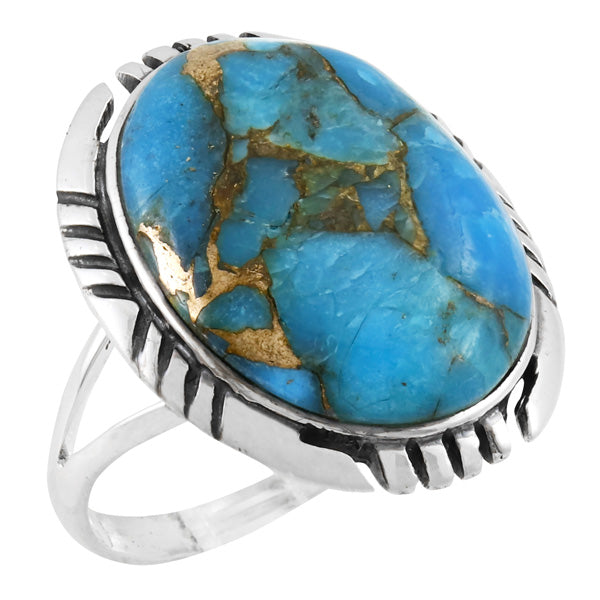 Matrix Turquoise Ring Sterling Silver R2466-C84