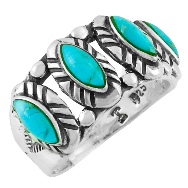 Turquoise Ring Sterling Silver R2467-C75