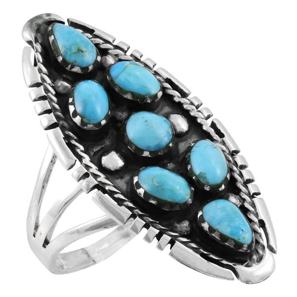 Turquoise Ring Sterling Silver R2468-C75