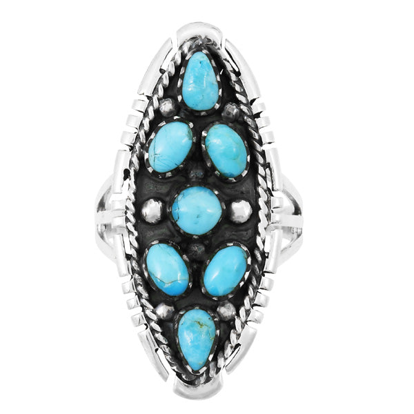 Turquoise Ring Sterling Silver R2468-C75