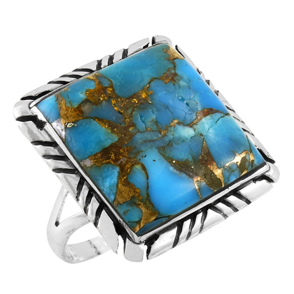 Matrix Turquoise Ring Sterling Silver R2469-C84