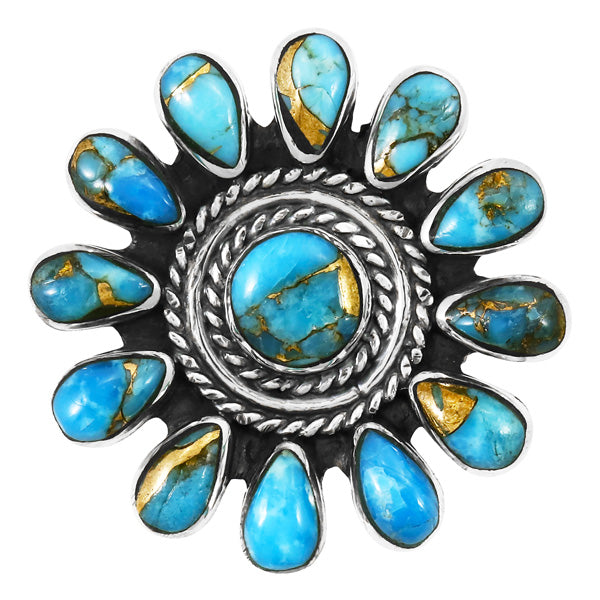 Matrix Turquoise Ring Sterling Silver R2470-C84