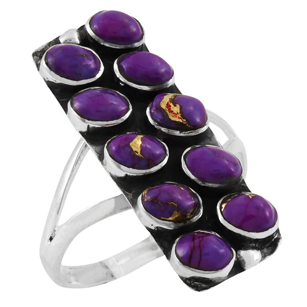 Purple Turquoise Ring Sterling Silver R2471-C77