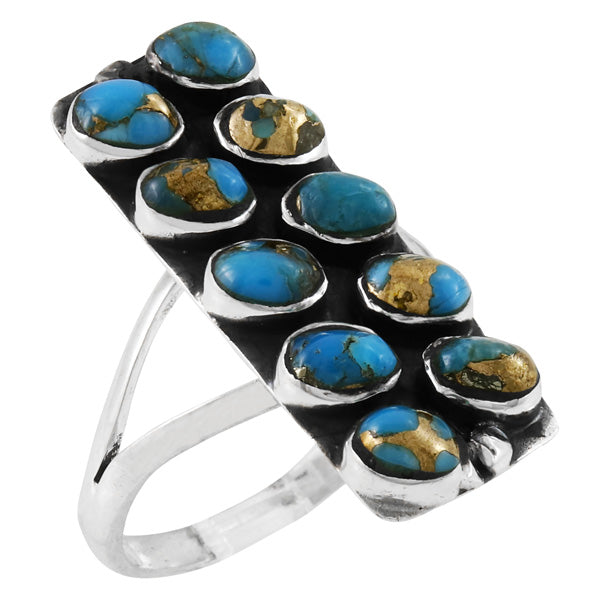 Matrix Turquoise Ring Sterling Silver R2471-C84