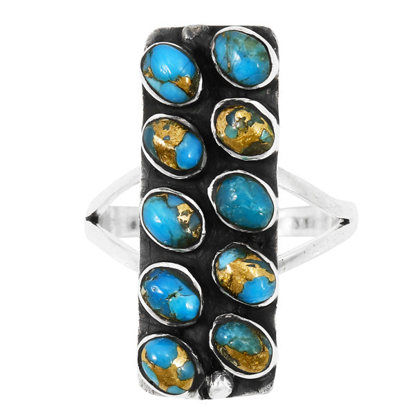 Matrix Turquoise Ring Sterling Silver R2471-C84