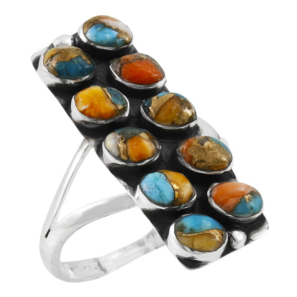 Spiny Turquoise Ring Sterling Silver R2471-C89