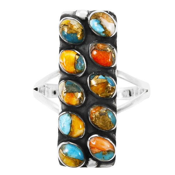Spiny Turquoise Ring Sterling Silver R2471-C89