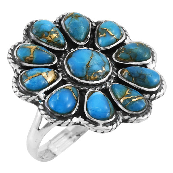 Matrix Turquoise Ring Sterling Silver R2472-C84