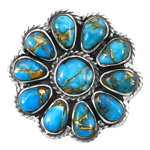 Matrix Turquoise Ring Sterling Silver R2472-C84