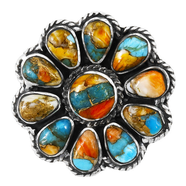 Spiny Turquoise Ring Sterling Silver R2472-C89