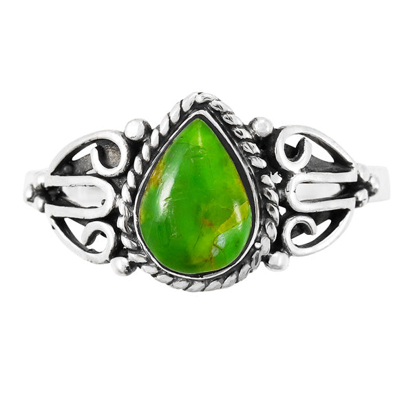 Green Turquoise Ring Sterling Silver R2475-C76