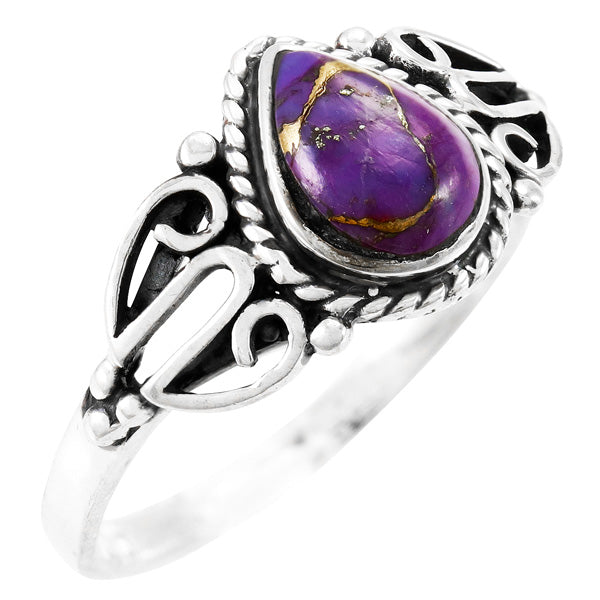 Purple Turquoise Ring Sterling Silver R2475-C77