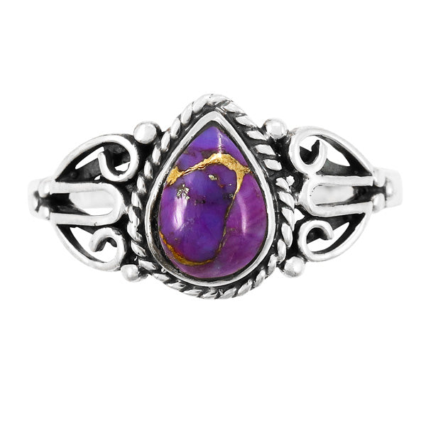 Purple Turquoise Ring Sterling Silver R2475-C77