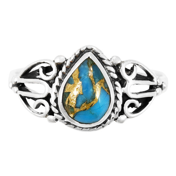 Matrix Turquoise Ring Sterling Silver R2475-C84