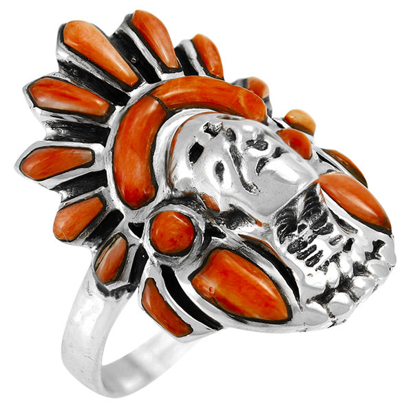 Coral Ring Sterling Silver R2476-C74