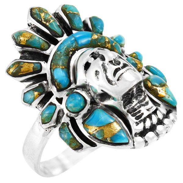 Matrix Turquoise Ring Sterling Silver R2476-C84