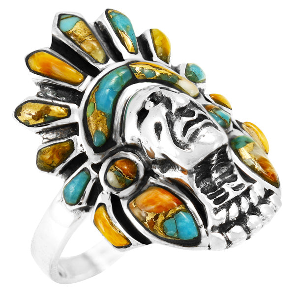 Spiny Turquoise Ring Sterling Silver R2476-C89