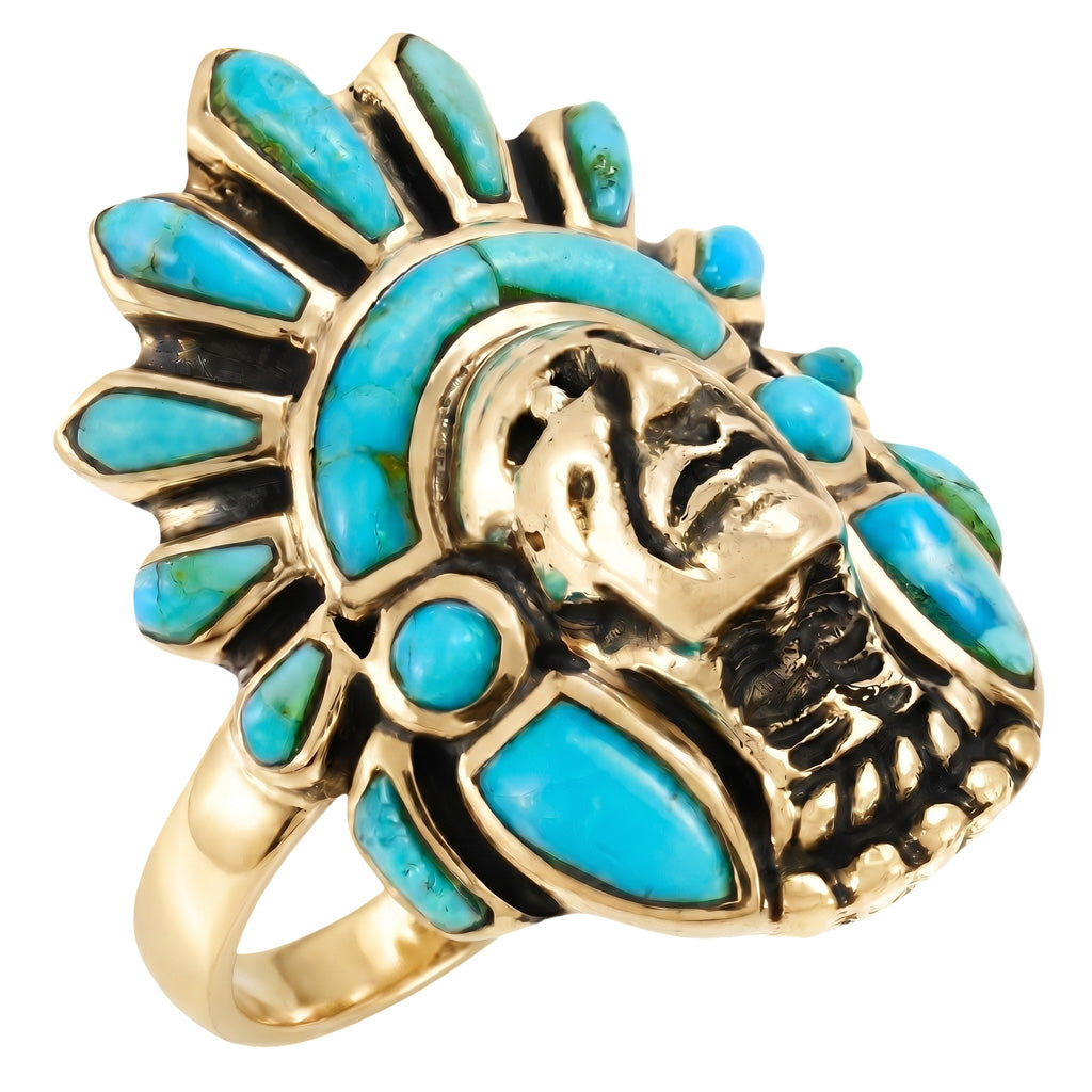 Turquoise Ring GoldCopper R2476-GB-C75