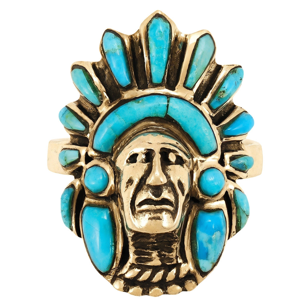 Turquoise Ring GoldCopper R2476-GB-C75