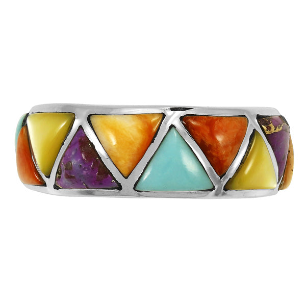 Multicolor Eternity Band Ring Sterling Silver R2477-C71