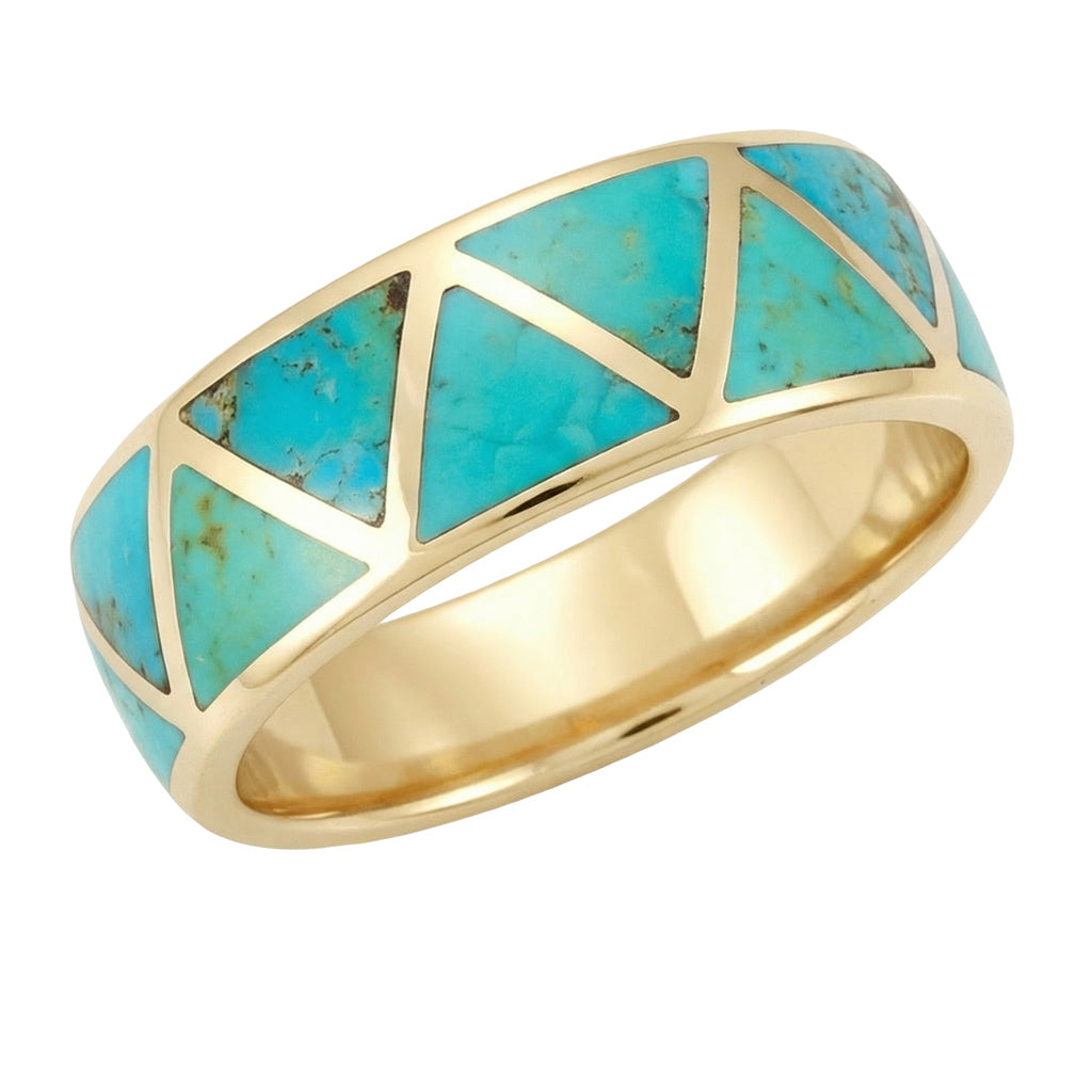 Turquoise Eternity Band Ring GoldCopper™ R2477-GB-C05 (Unisex, Sizes 6-13)