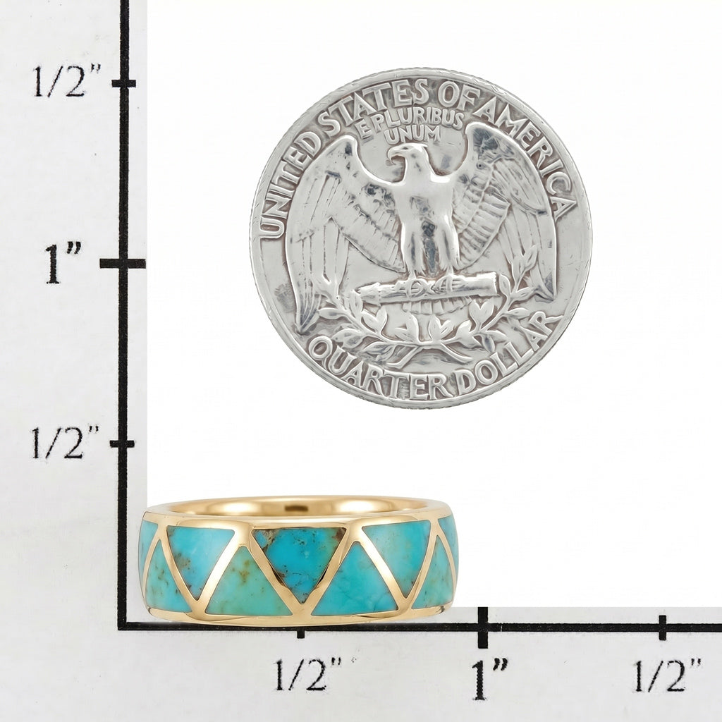 Turquoise Eternity Band Ring GoldCopper™ R2477-GB-C05 (Unisex, Sizes 6-13)