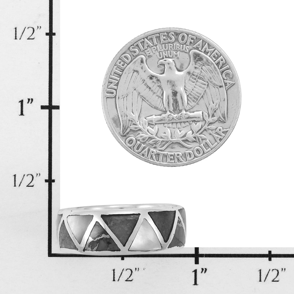 Turquoise Eternity Band Ring SilverBronzé R2477-SB-C05 (Unisex, Sizes 6-13)