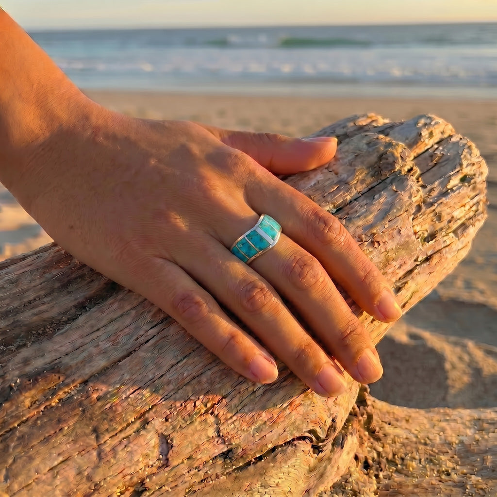 FINAL CLEARANCE - Turquoise Ring SilveryCopper™ R2478-SB-C05