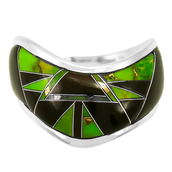 Green Turquoise Ring Sterling Silver R2478-C20