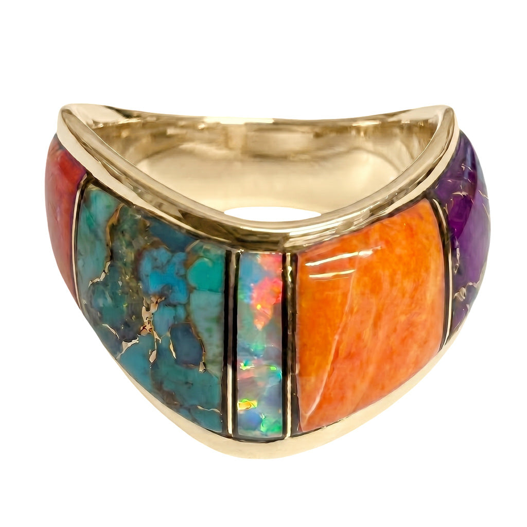 Multi Gemstone Ring GoldCopper™ R2478-GB-C00